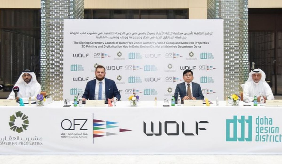 QFZA, WOLF Group and Msheireb Properties Sign Agreement to Launch 3D Printing and Digitalization Hub